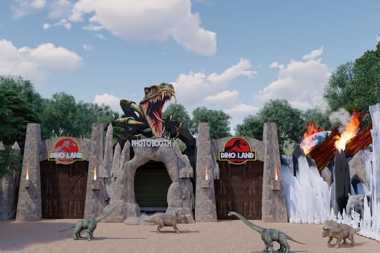 Photobooth di Garut Dinoland, tempat wisata bertema dinosaurus di Garut Jawa Barat