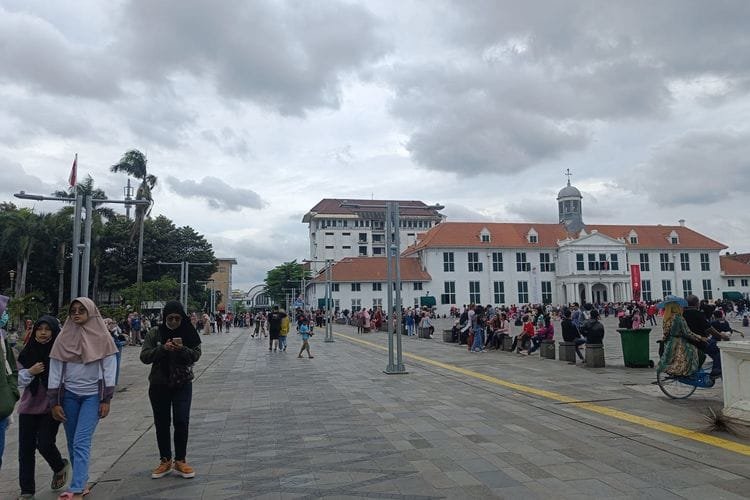 Kawasan Kota Tua Jakarta, Minggu (29/1/2023).