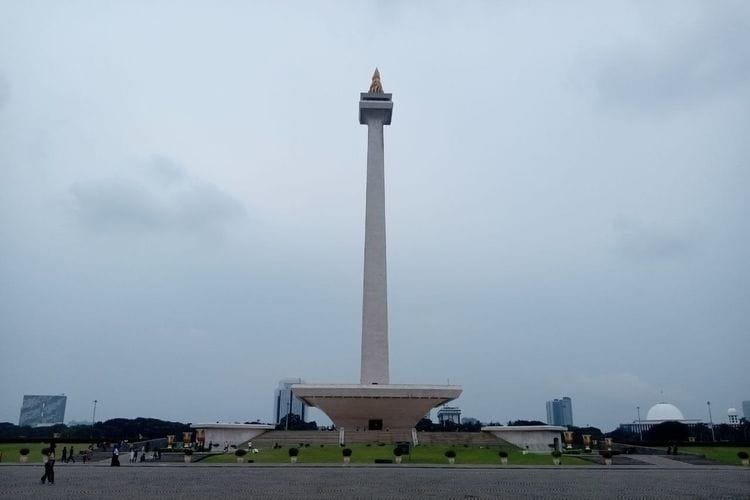 Tugu Monumen Nasional (Monas) di Ibu Kota Jakarta.