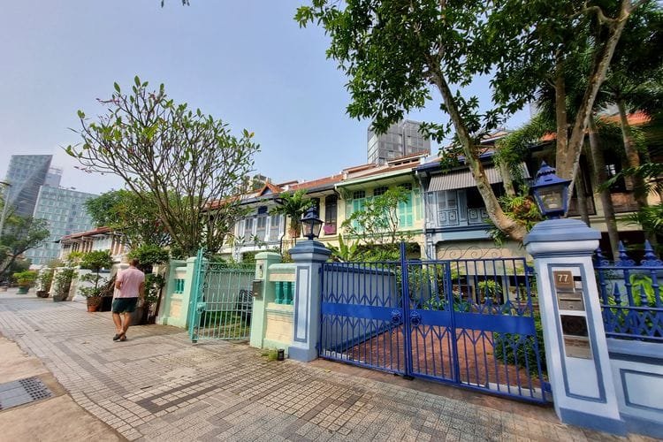 Sebuah sudut di Emerald Hill, Singapura, Sabtu (7/10/2023).