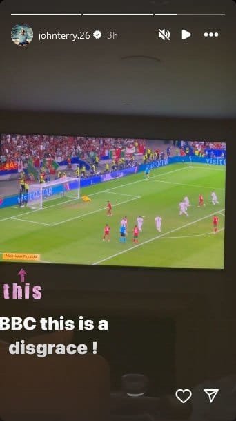 BBC Sport mengejek Ronaldo dengan tulisan Misstiano Penaldo (c) Tangkap layar Instagram John Terry